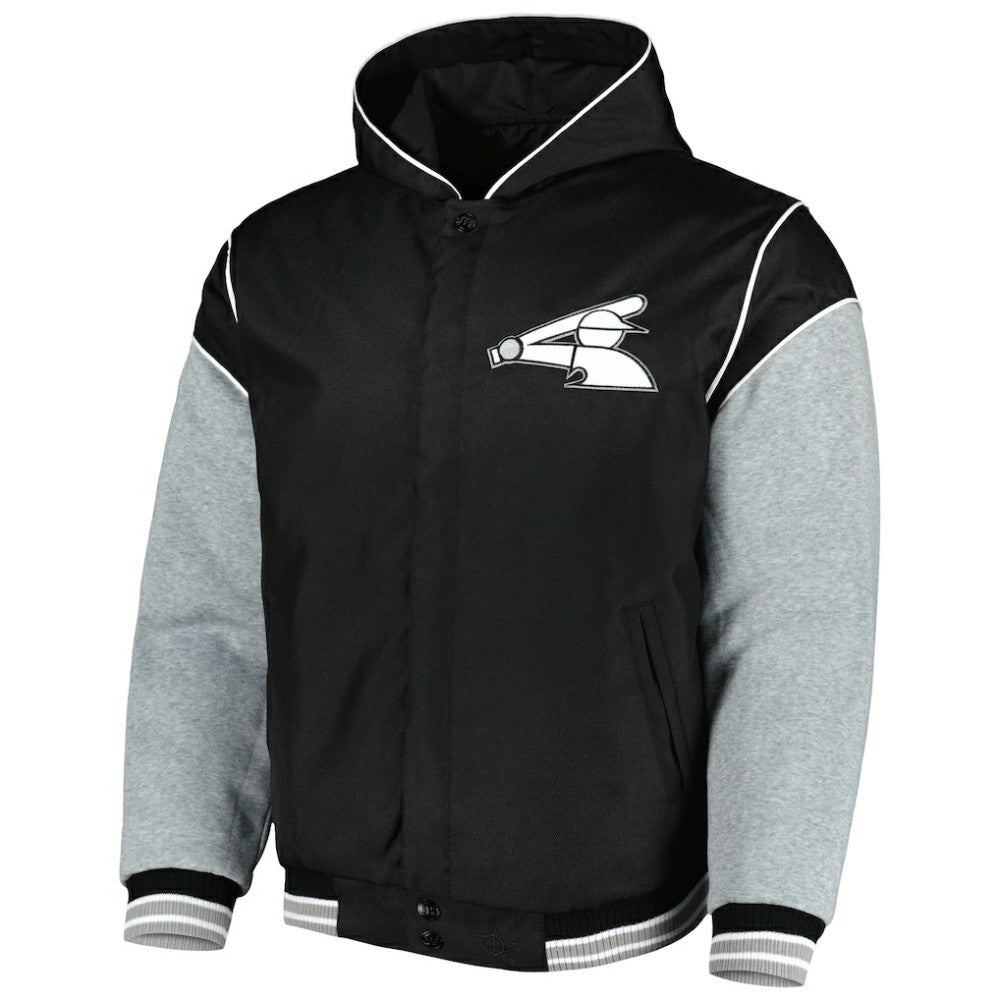 MLB Chicago White Sox JH Design Reversible Fleece Full-Snap Hoodie Jacket