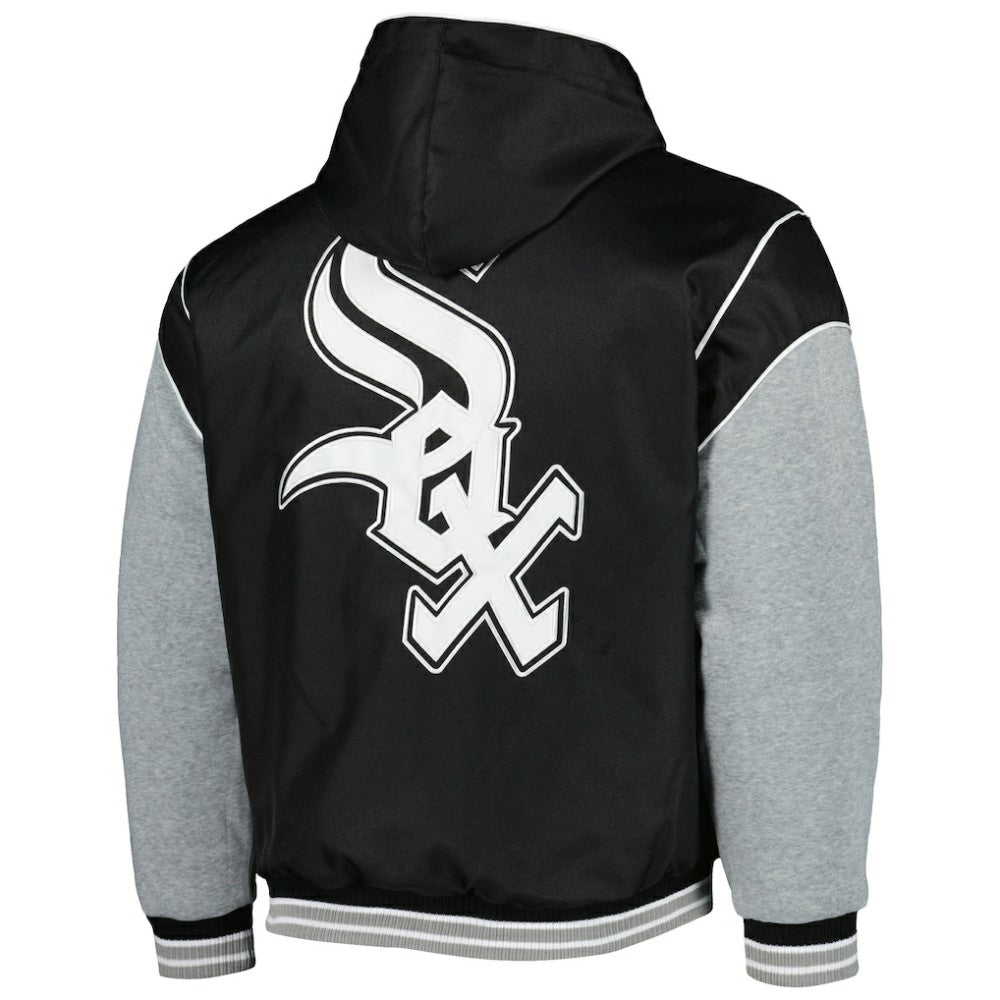 MLB Chicago White Sox JH Design Reversible Fleece Full-Snap Hoodie Jacket