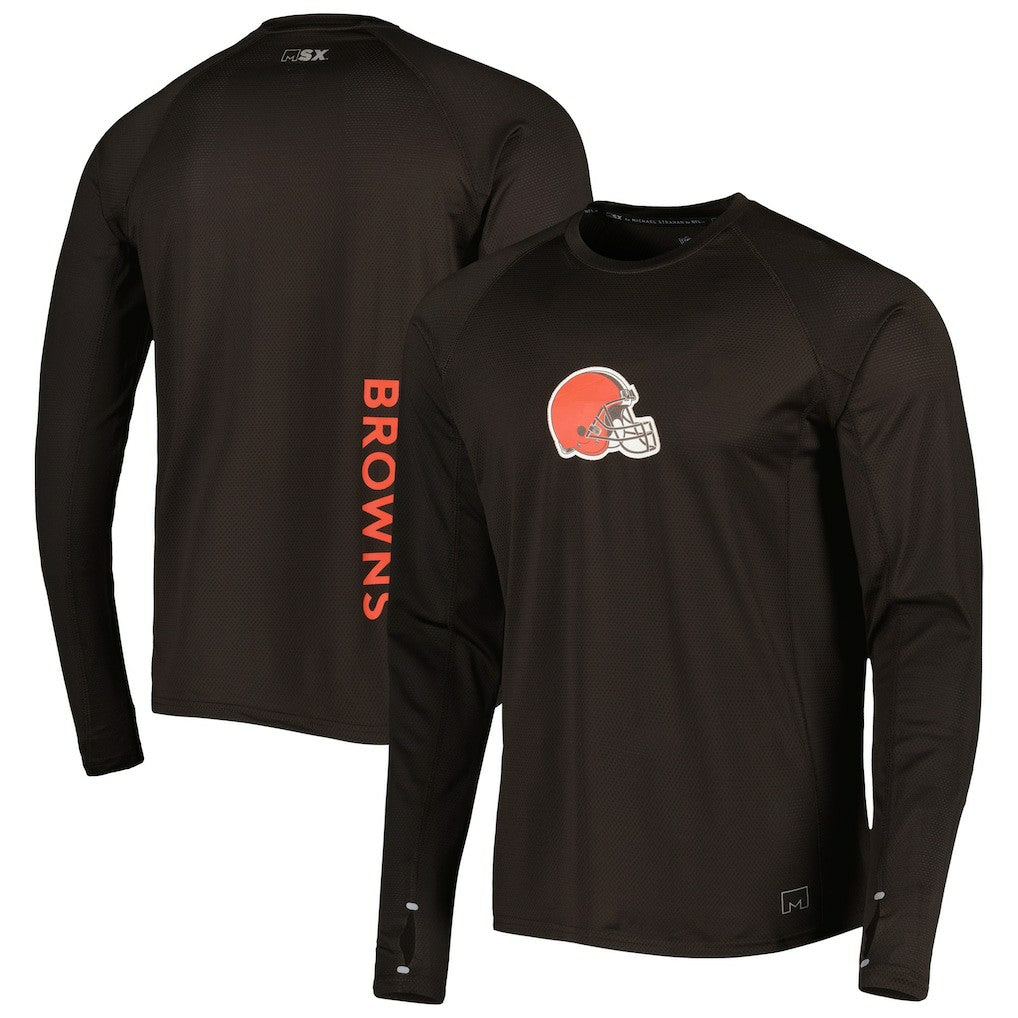MSX by Michael Strahan Interval Long Sleeve Raglan T-Shirt - Cleveland Browns