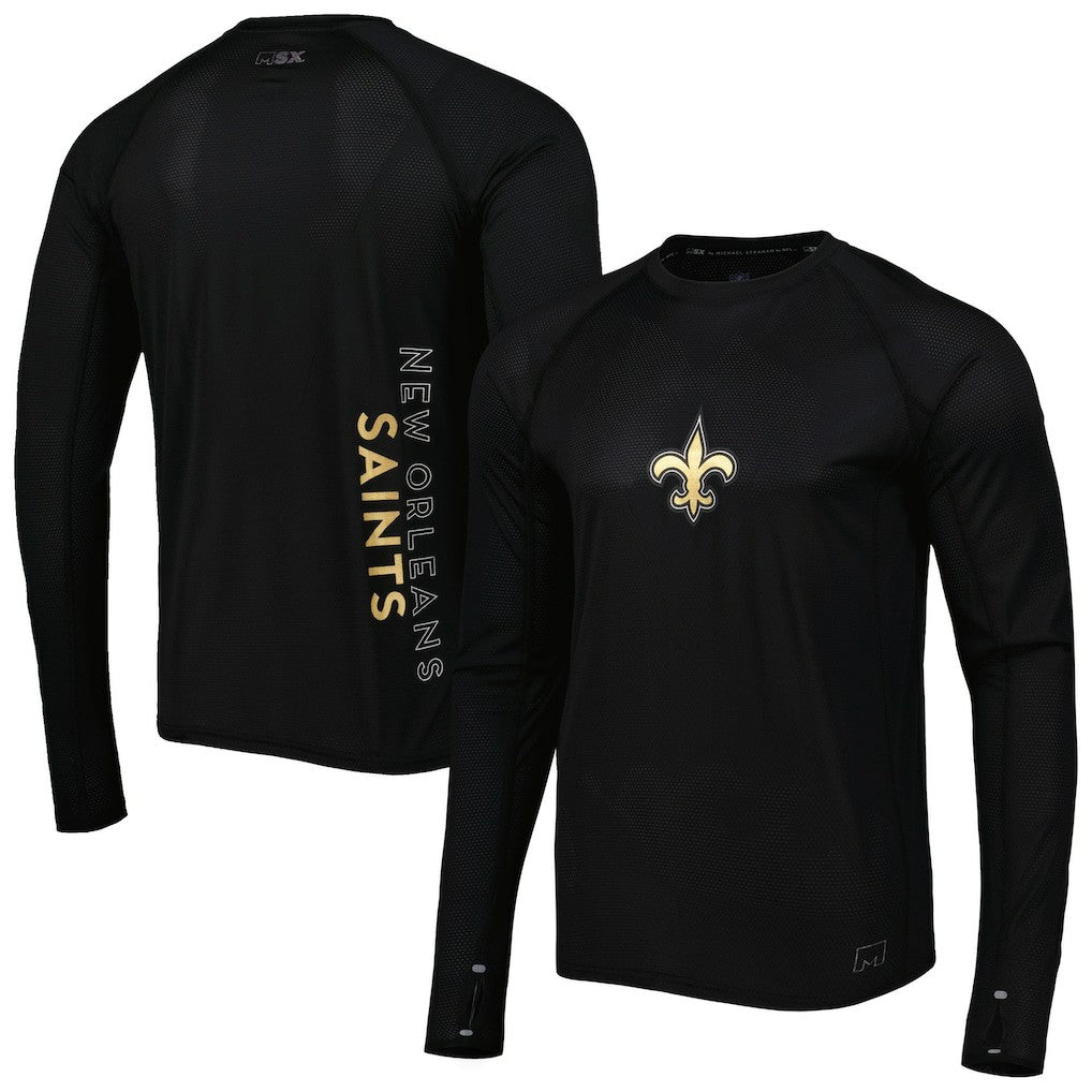 MSX by Michael Strahan Interval Long Sleeve Raglan T-Shirt - New Orleans Saints