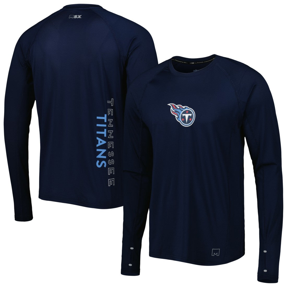 MSX by Michael Strahan Interval Long Sleeve Raglan T-Shirt - Tennessee Titans