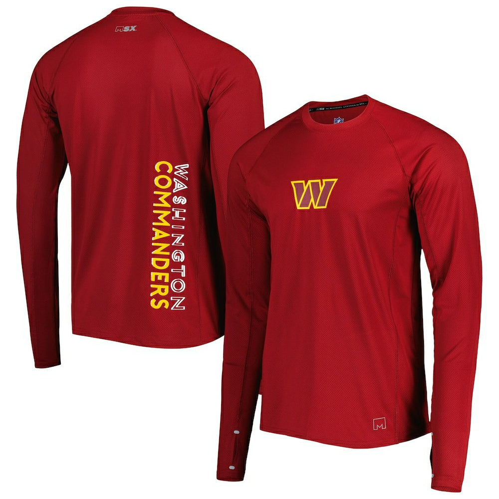 MSX by Michael Strahan Interval Long Sleeve Raglan T-Shirt - Washington Commanders