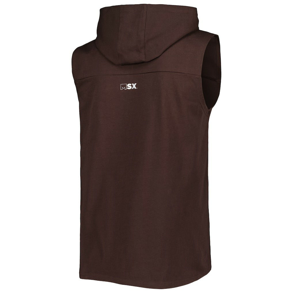 MSX by Michael Strahan Relay Sleeveless Pullover Hoodie - Cleveland Browns