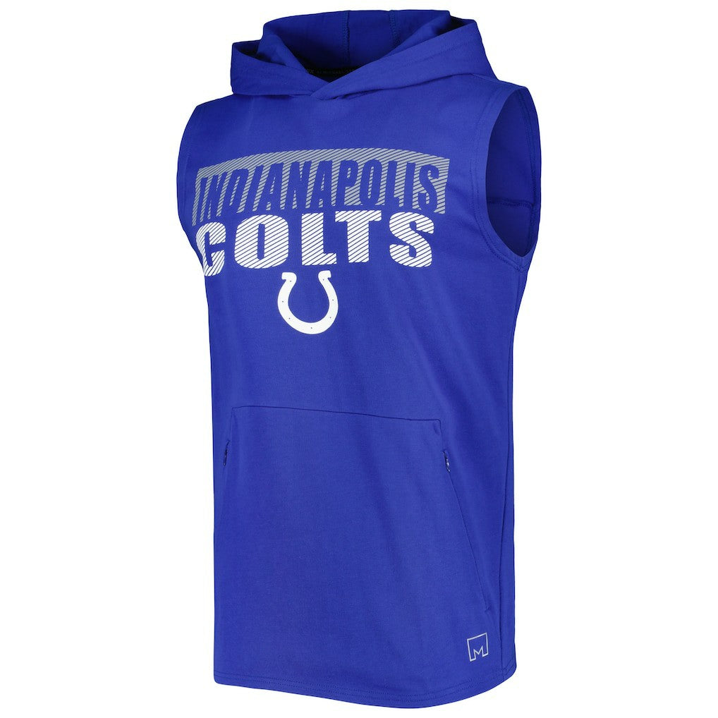 MSX by Michael Strahan Relay Sleeveless Pullover Hoodie - Indianapolis Colts