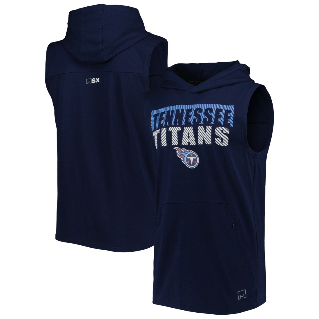 MSX by Michael Strahan Relay Sleeveless Pullover Hoodie - Tennessee Titans