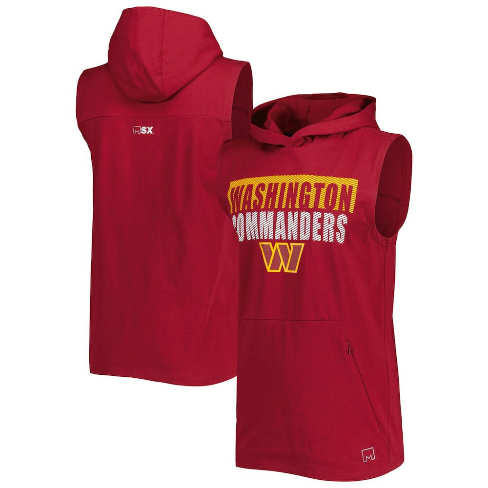 MSX by Michael Strahan Relay Sleeveless Pullover Hoodie - Washington Commanders