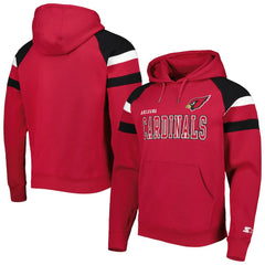 Starter Draft Fleece Raglan Pullover Hoodie - Arizona Cardinals