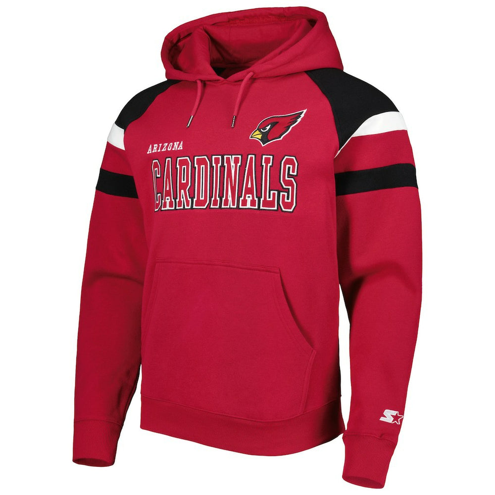 Starter Draft Fleece Raglan Pullover Hoodie - Arizona Cardinals