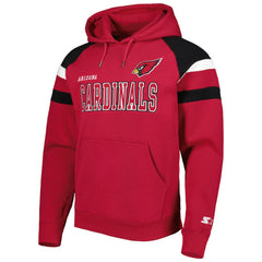 Starter Draft Fleece Raglan Pullover Hoodie - Arizona Cardinals