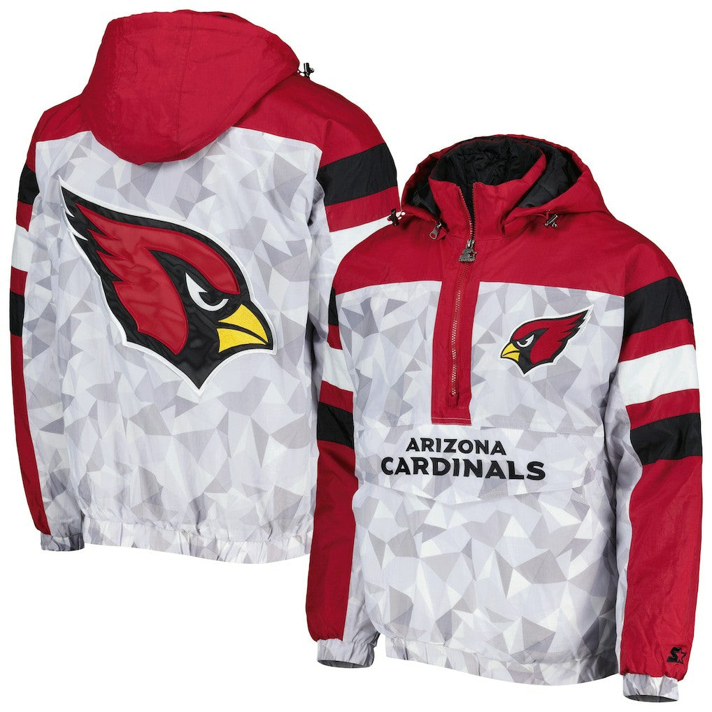 Starter Thursday Night Gridiron Raglan Half-Zip Hooded Jacket - Arizona Cardinals