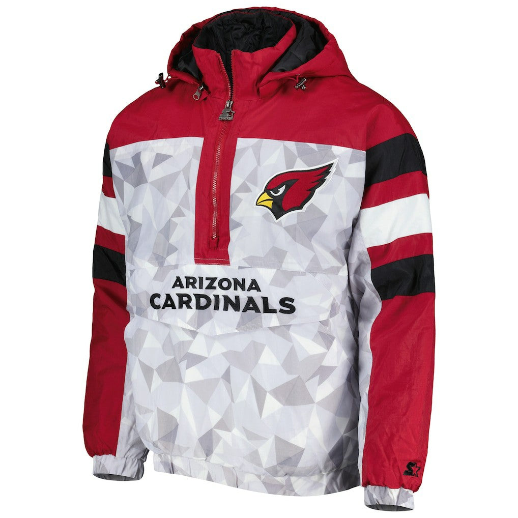 Starter Thursday Night Gridiron Raglan Half-Zip Hooded Jacket - Arizona Cardinals