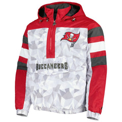 Starter Thursday Night Gridiron Raglan Half-Zip Hooded Jacket - Tampa Bay Buccaneers