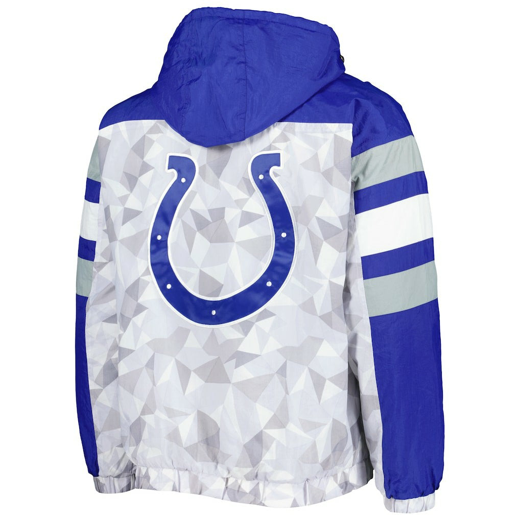 Starter Thursday Night Gridiron Raglan Half-Zip Hooded Jacket - Indianapolis Colts