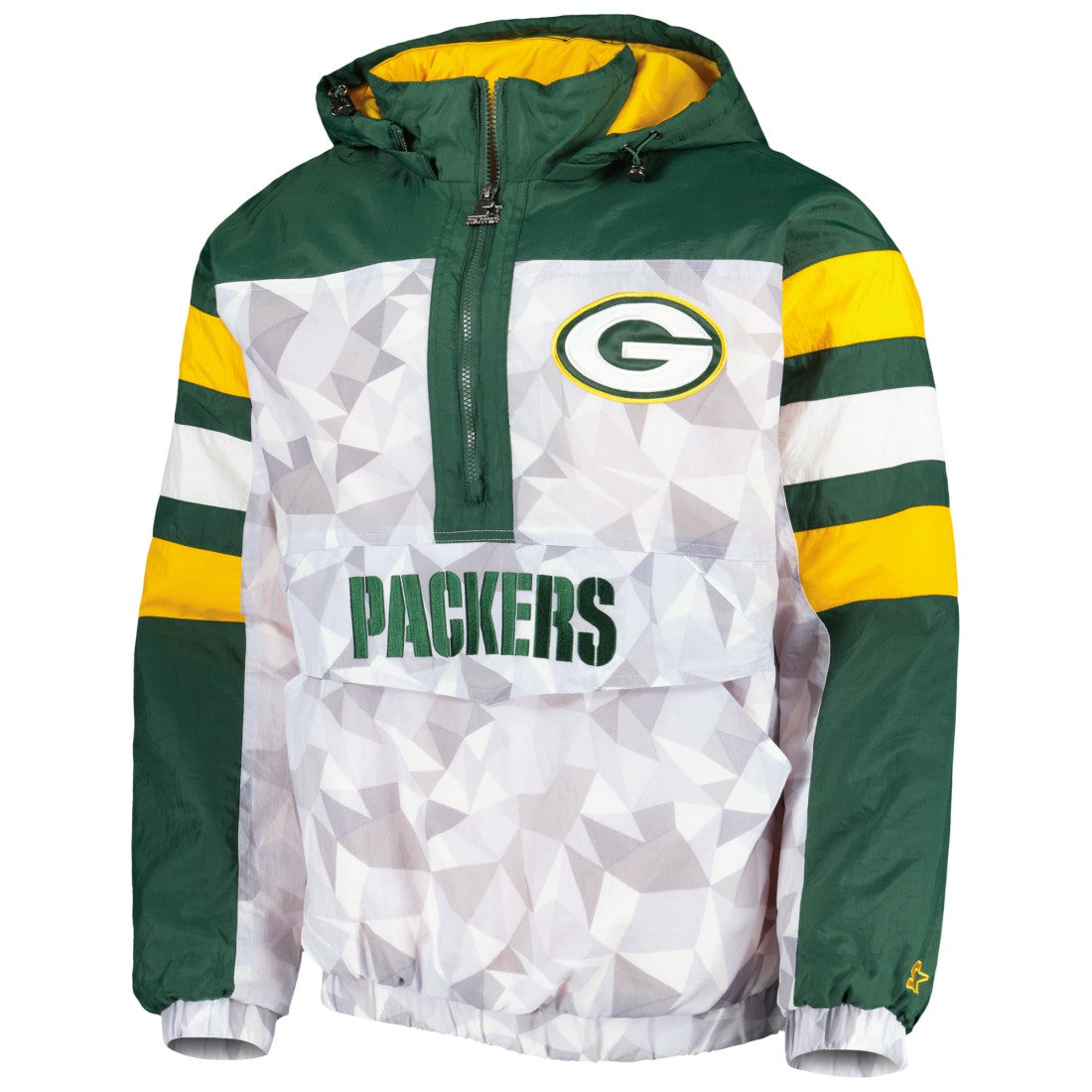 Starter Thursday Night Gridiron Raglan Half-Zip Hooded Jacket - Green Bay Packers