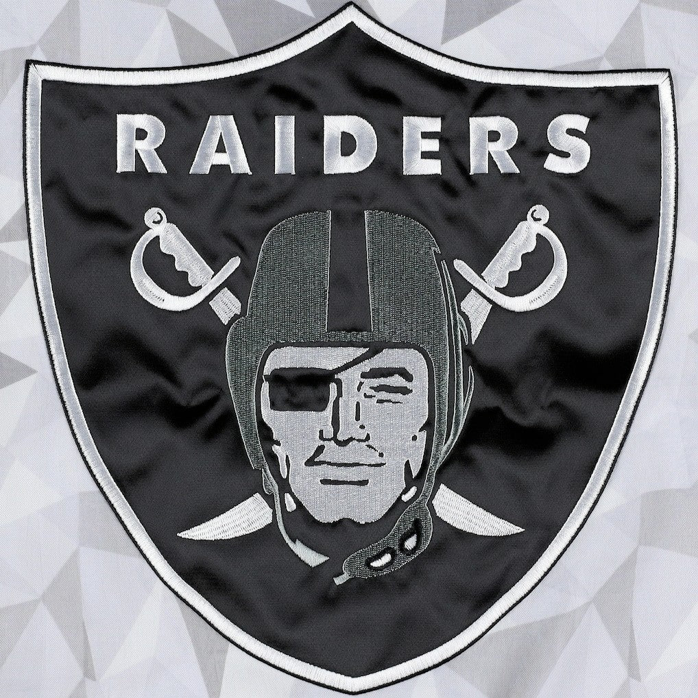 Starter Thursday Night Gridiron Raglan Half-Zip Hooded Jacket - Las Vegas Raiders