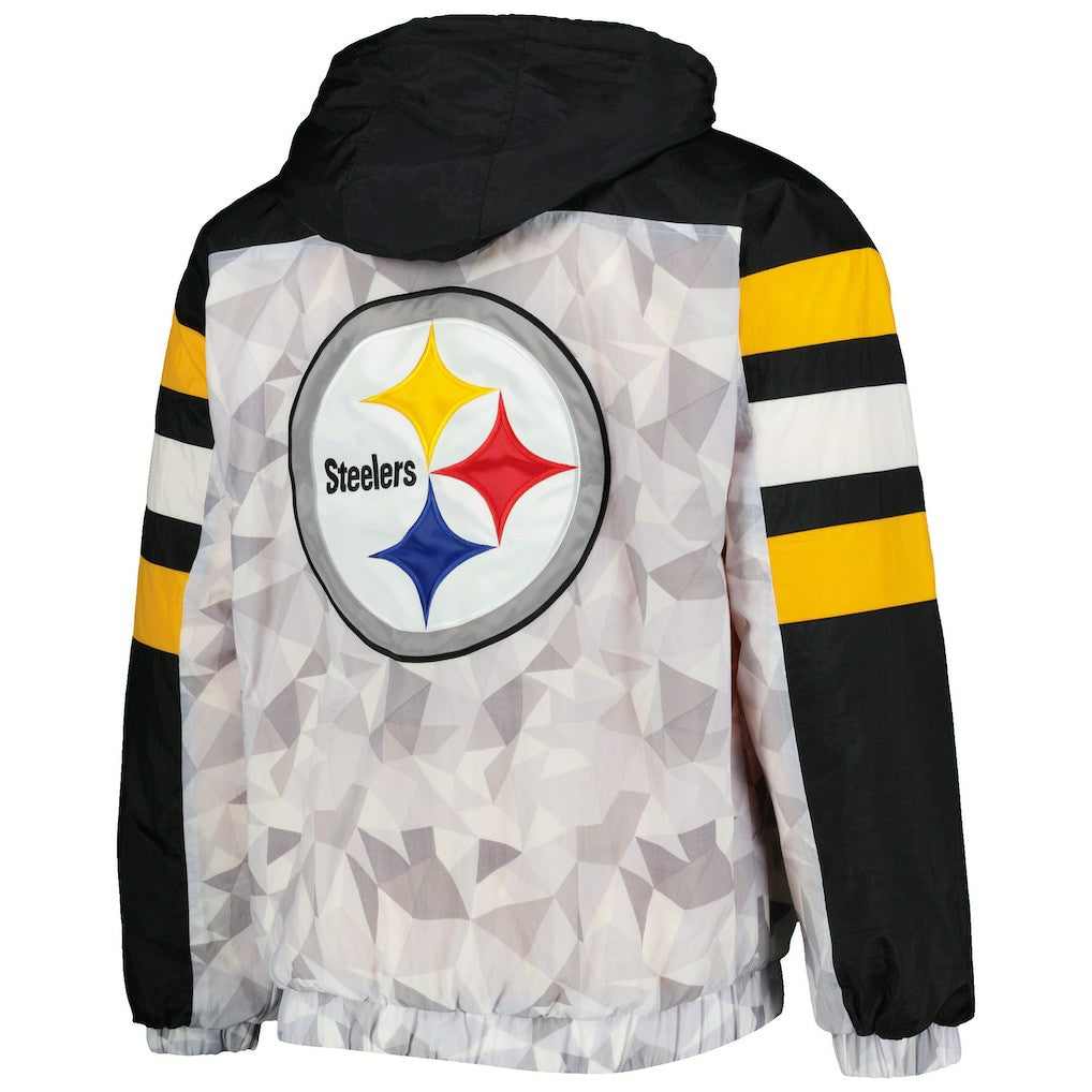 Starter Thursday Night Gridiron Raglan Half-Zip Hooded Jacket - Pittsburgh Steelers