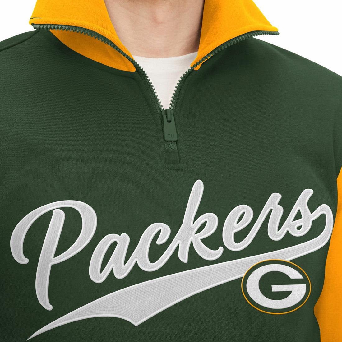 Tommy Hilfiger Aiden Quarter-Zip Sweatshirt - Green Bay Packers