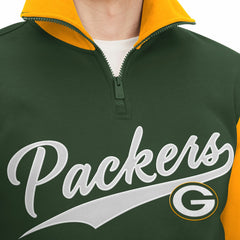Tommy Hilfiger Aiden Quarter-Zip Sweatshirt - Green Bay Packers