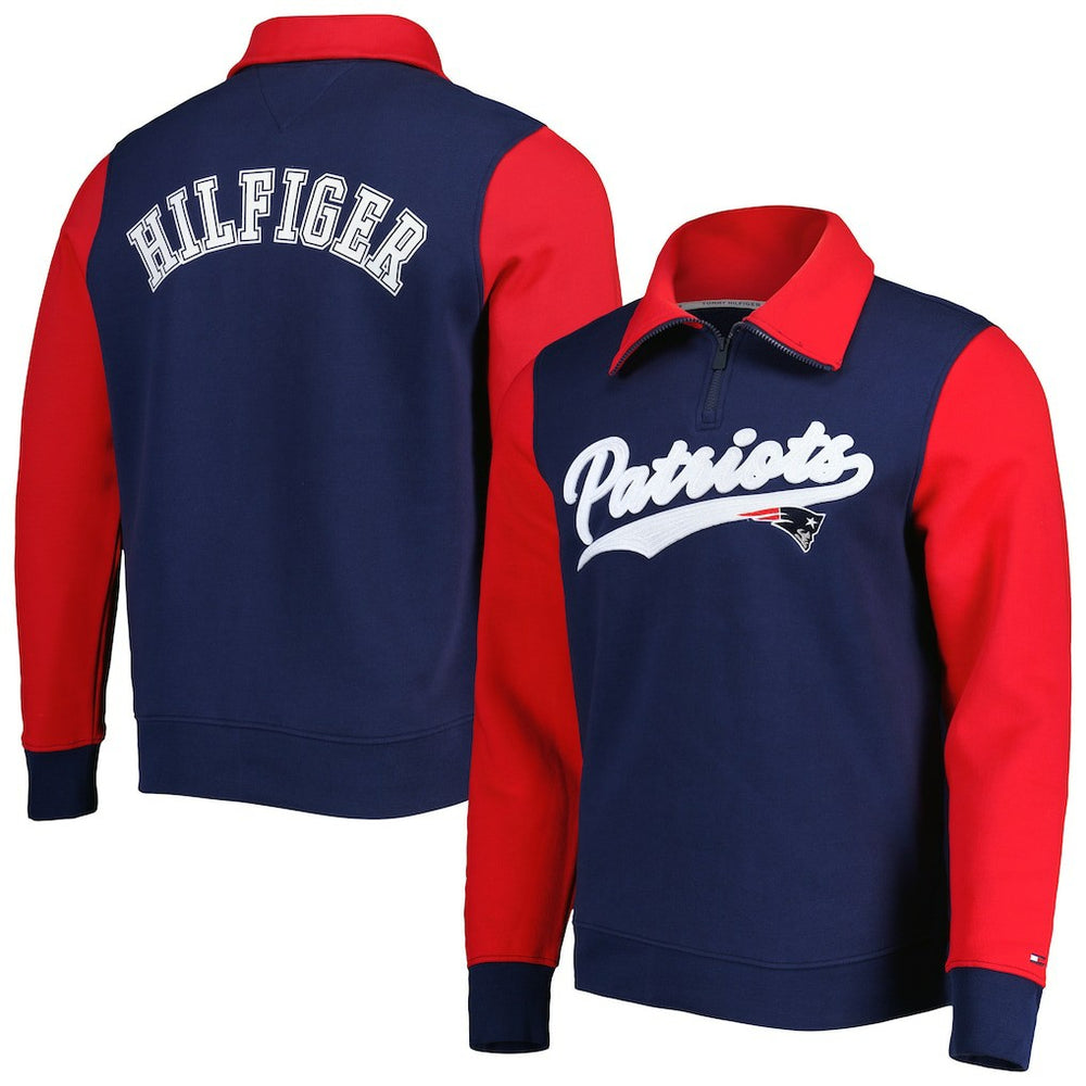 Tommy Hilfiger Aiden Quarter-Zip Sweatshirt - New England Patriots
