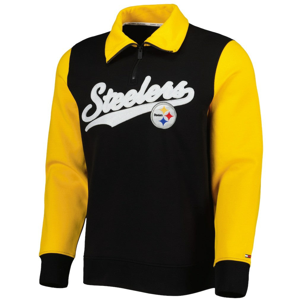 Tommy Hilfiger Aiden Quarter-Zip Sweatshirt - Pittsburgh Steelers