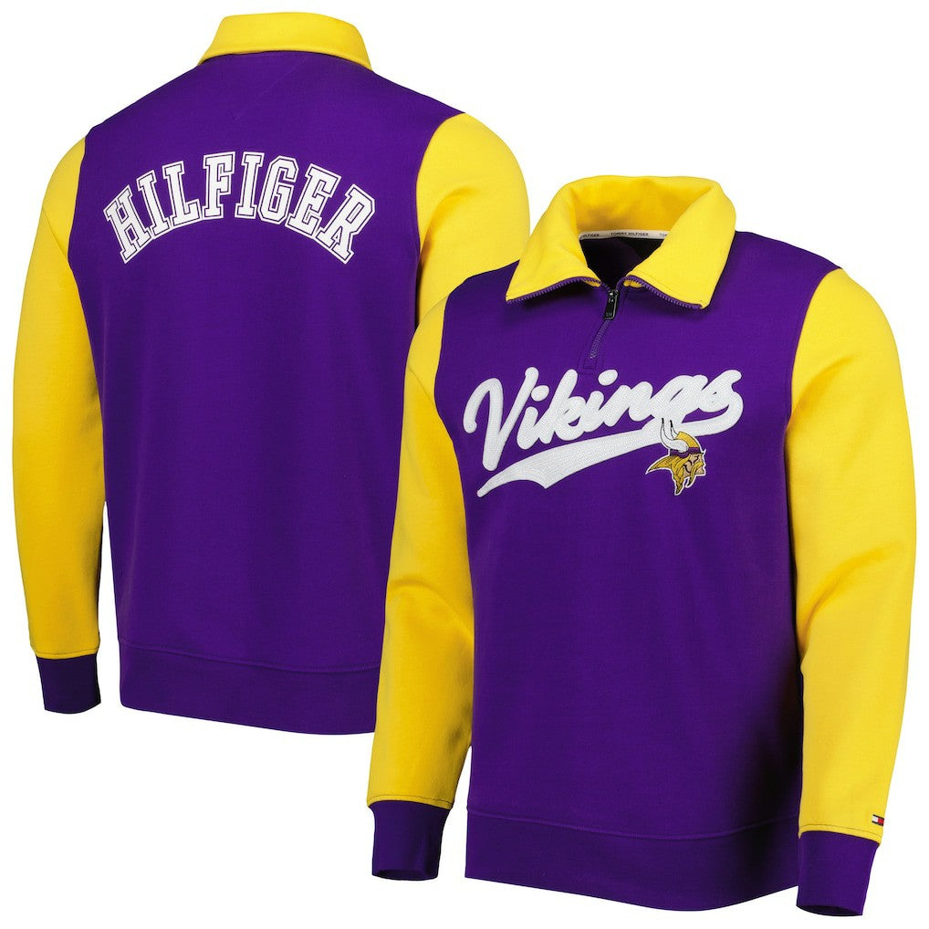 Tommy Hilfiger Aiden Quarter-Zip Sweatshirt - Minnesota Vikings
