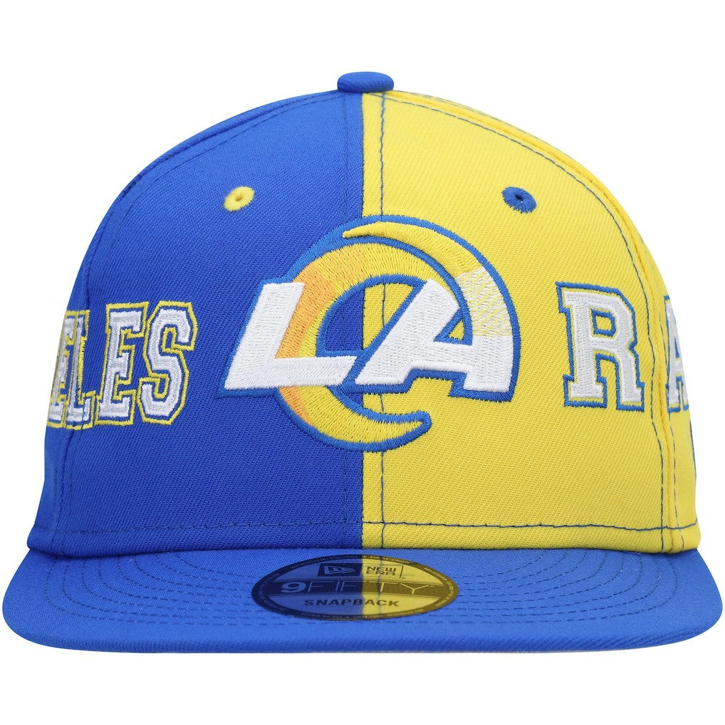 Team Split 9FIFTY Snapback Hat - Los Angeles Rams