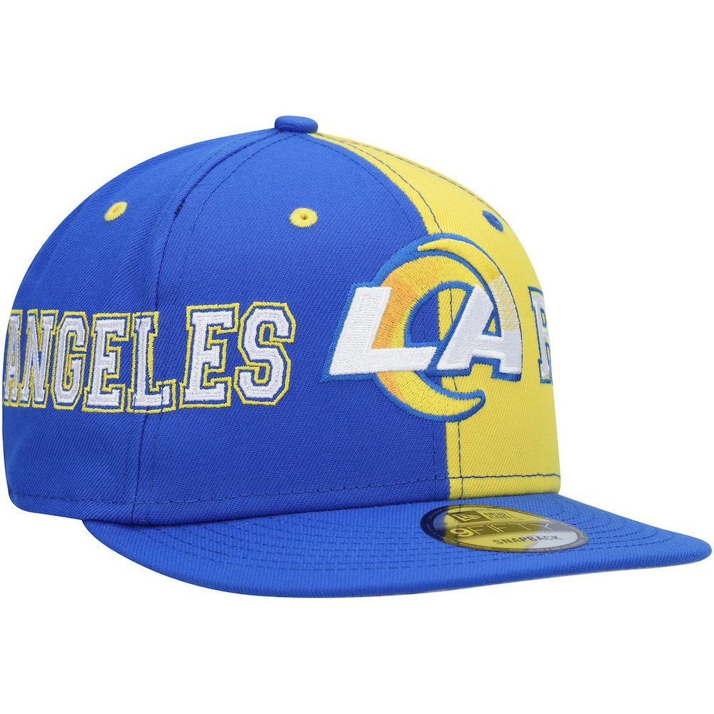 Team Split 9FIFTY Snapback Hat - Los Angeles Rams