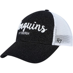 NHL Black/White Pittsburgh Penguins '47 Women's Encore MVP Trucker Snapback Hat