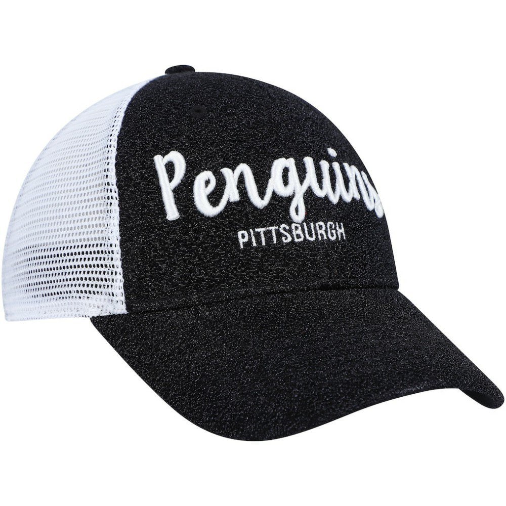NHL Black/White Pittsburgh Penguins '47 Women's Encore MVP Trucker Snapback Hat