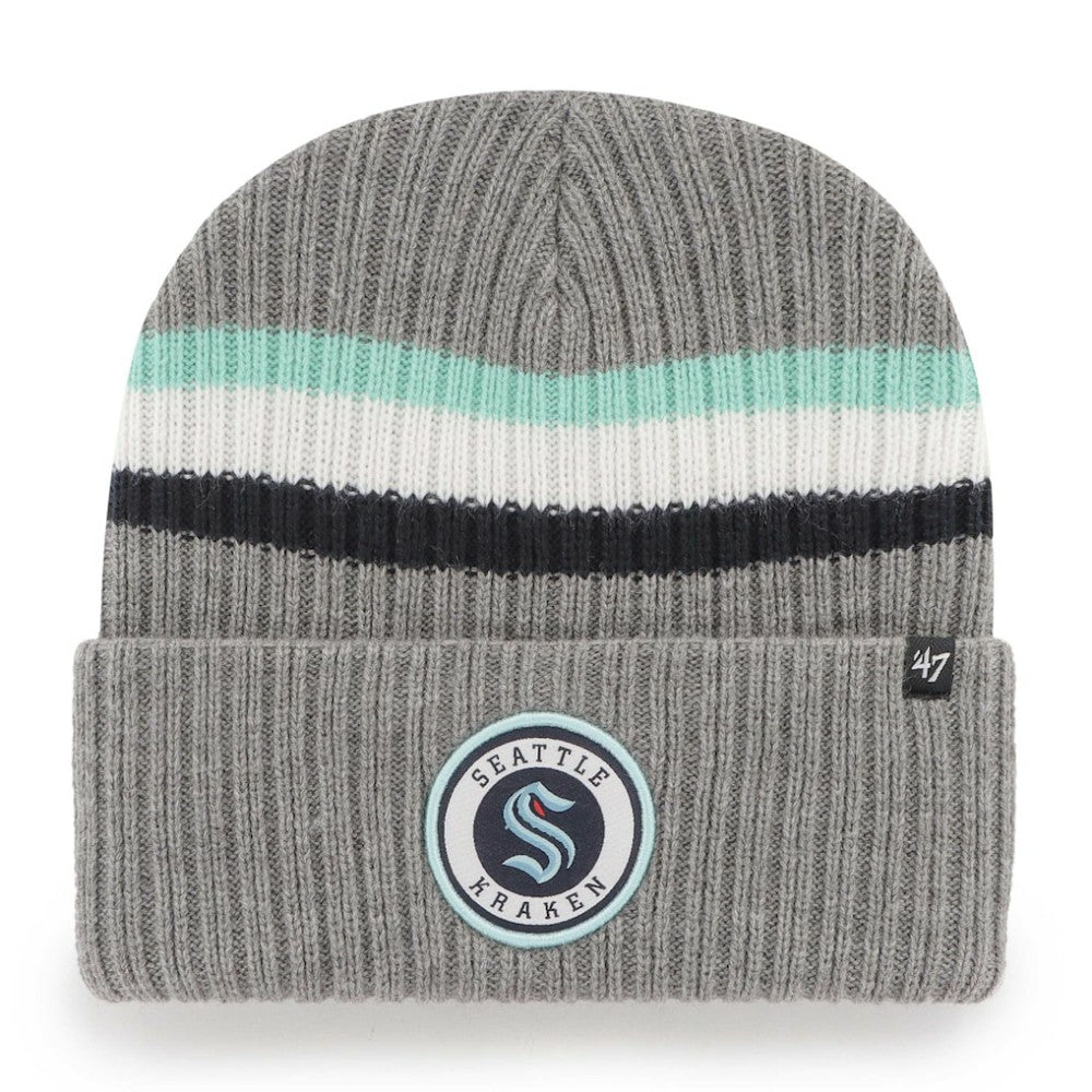 NHL Charcoal Seattle Kraken '47 Highline Cuffed Knit Hat