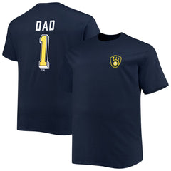 MLB Milwaukee Brewers Big & Tall Father's Day #1 Dad T-Shirt