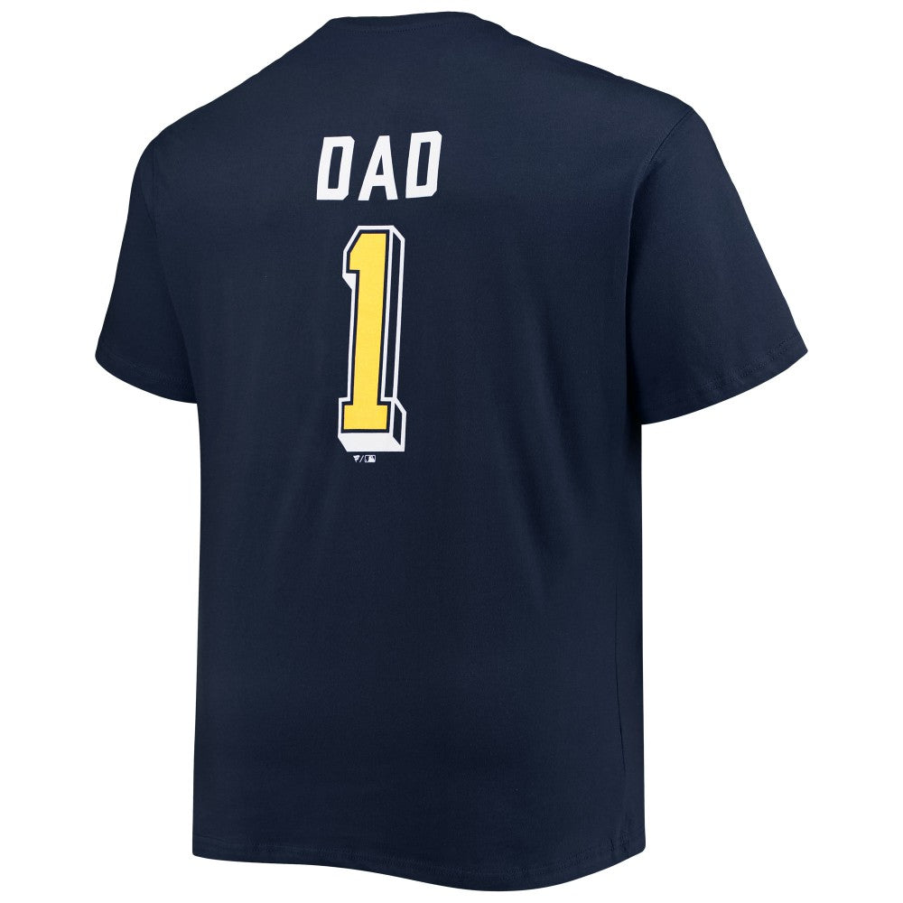 MLB Milwaukee Brewers Big & Tall Father's Day #1 Dad T-Shirt