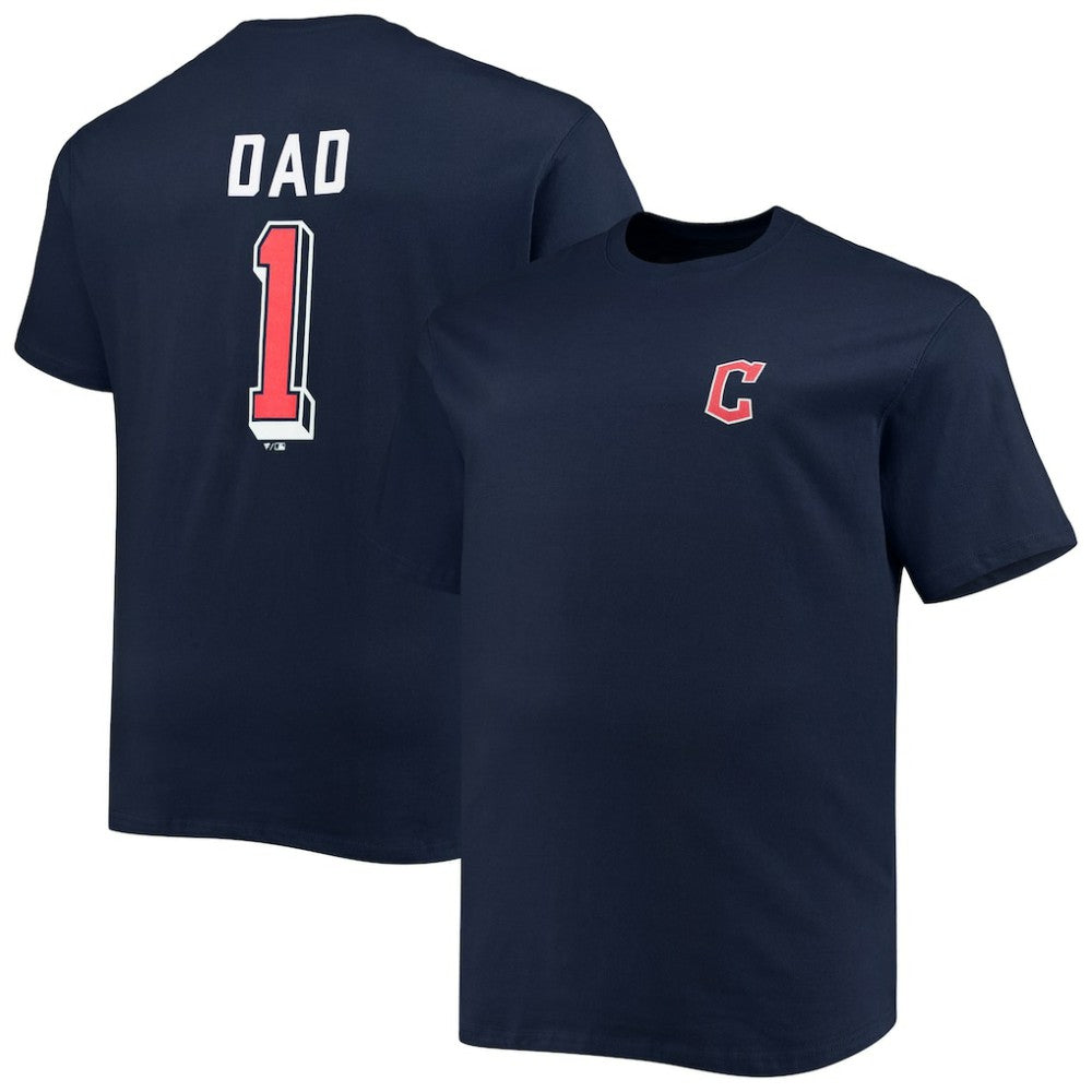 MLB Cleveland Guardians Big & Tall Father's Day #1 Dad T-Shirt