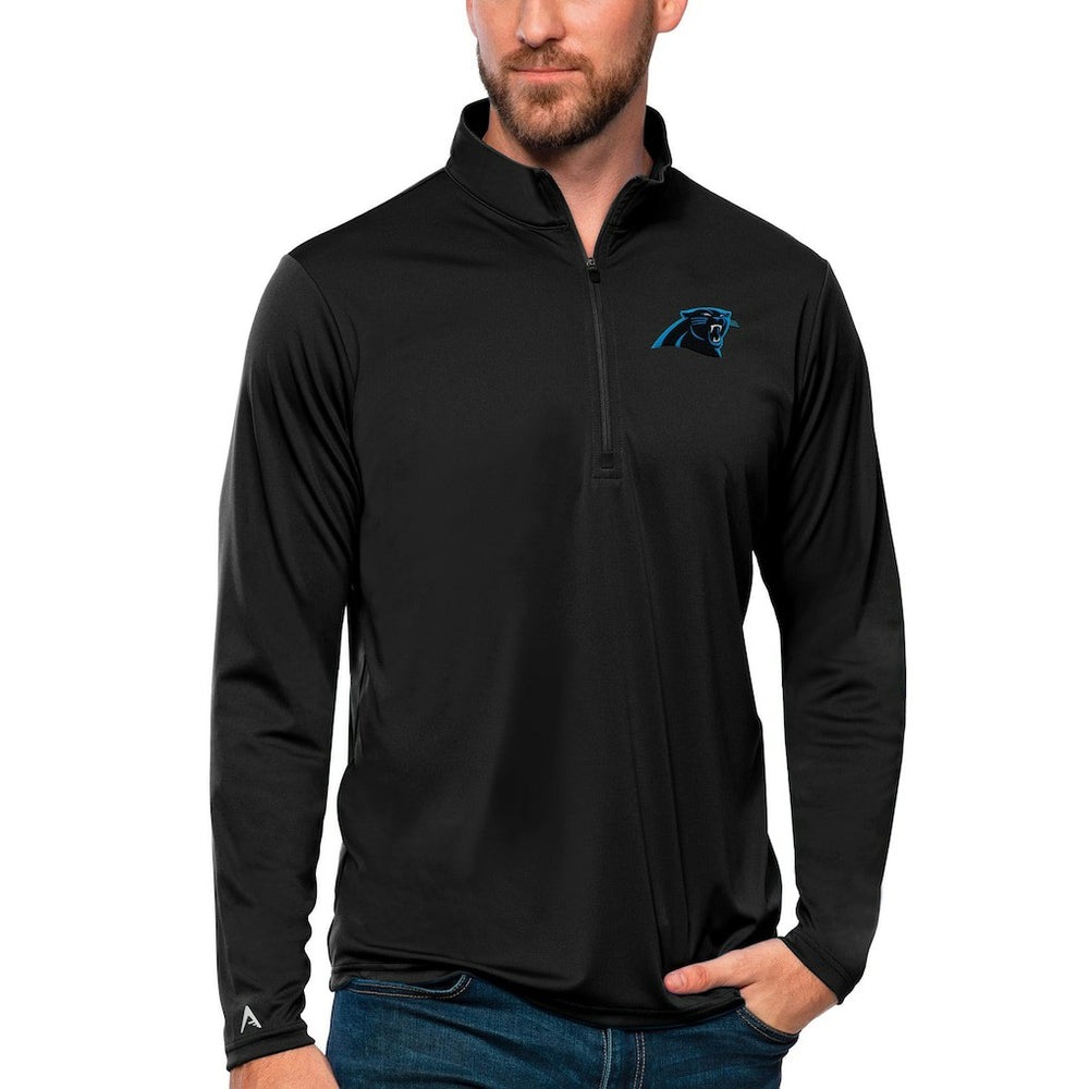 Antigua Tribute Quarter-Zip Lightweight Pullover Top - Carolina Panthers