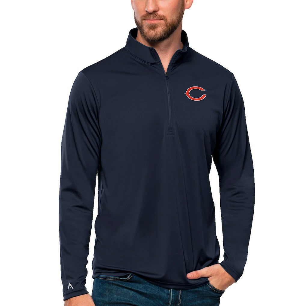 Antigua Tribute Quarter-Zip Lightweight Pullover Top - Chicago Bears