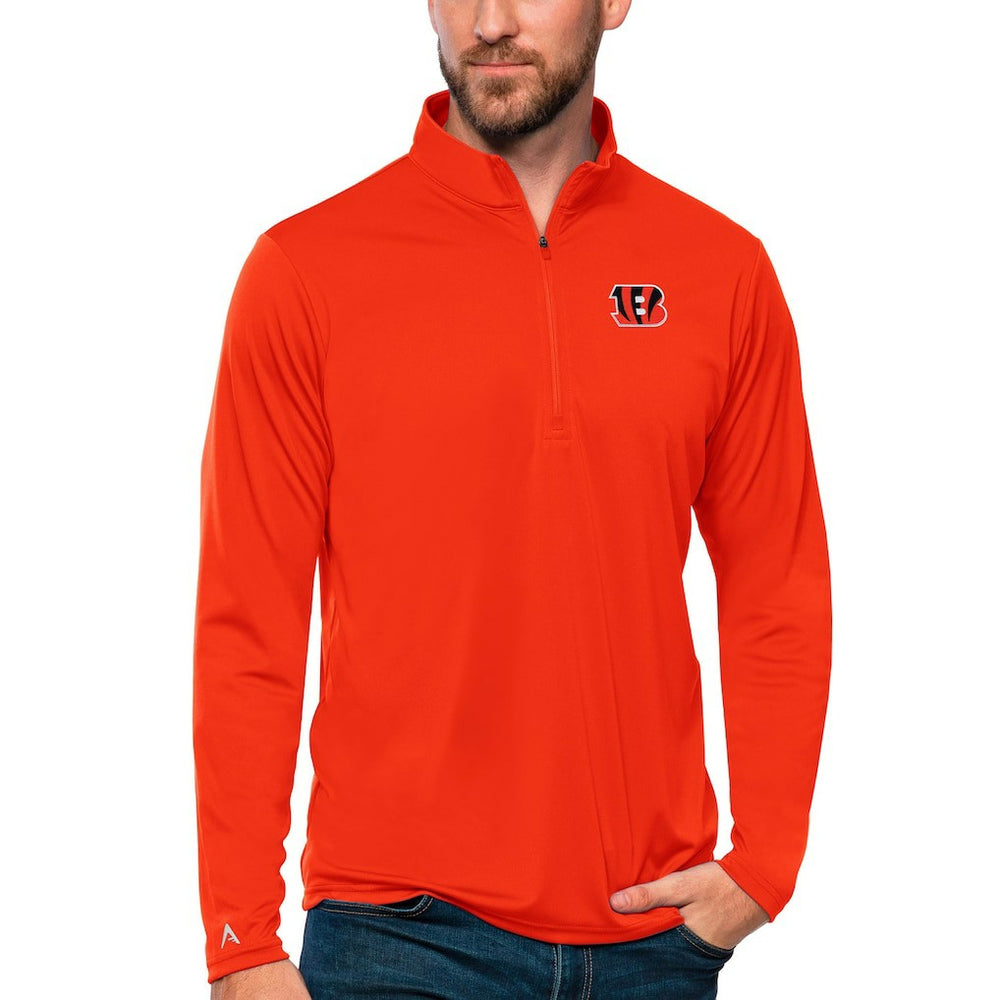 Antigua Tribute Quarter-Zip Lightweight Pullover Top - Cincinnati Bengals