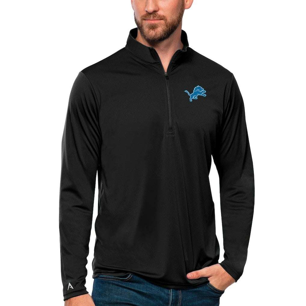 Antigua Tribute Quarter-Zip Lightweight Pullover Top - Detroit Lions