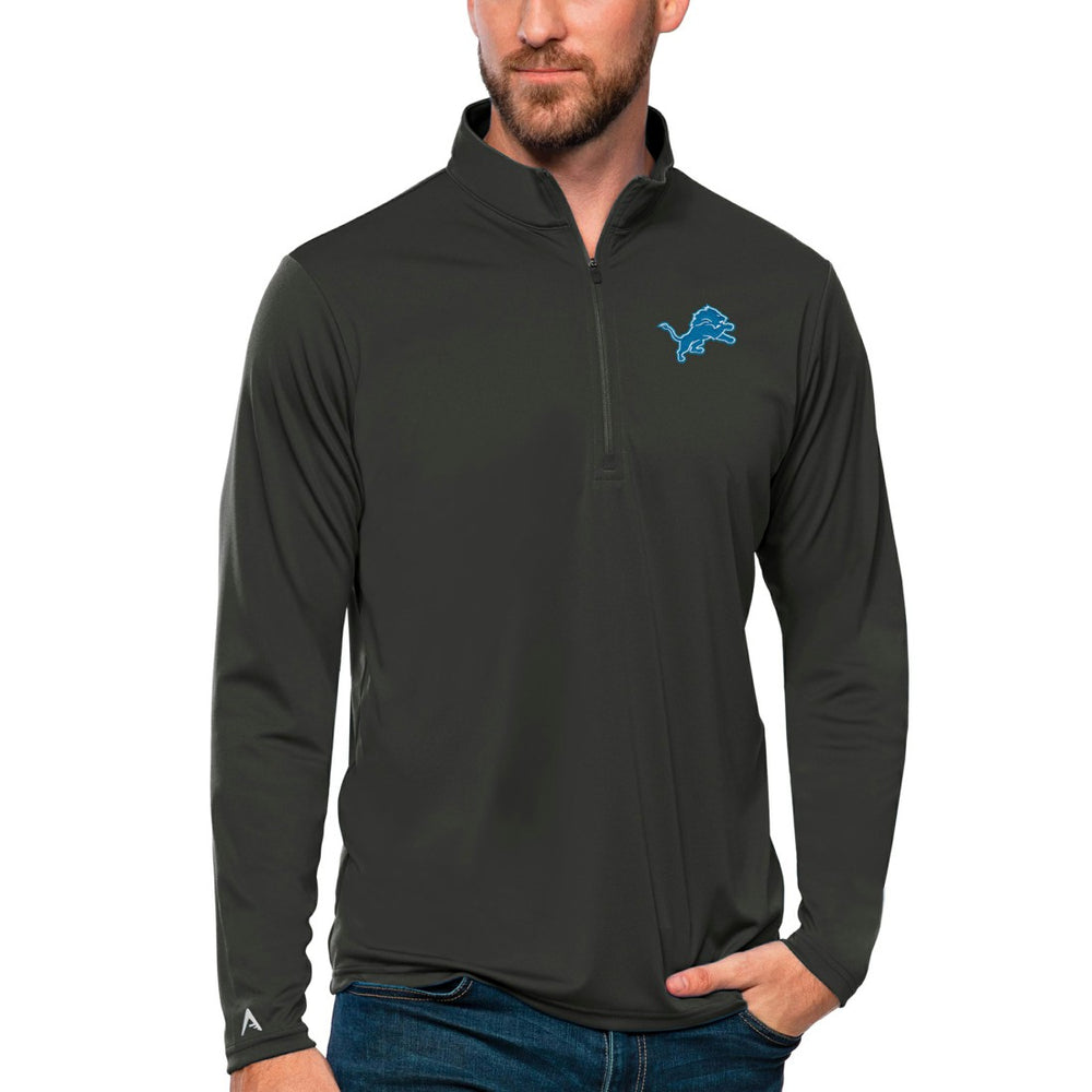 Antigua Tribute Quarter-Zip Lightweight Pullover Top - Detroit Lions