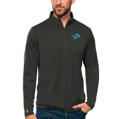 Antigua Tribute Quarter-Zip Lightweight Pullover Top - Detroit Lions