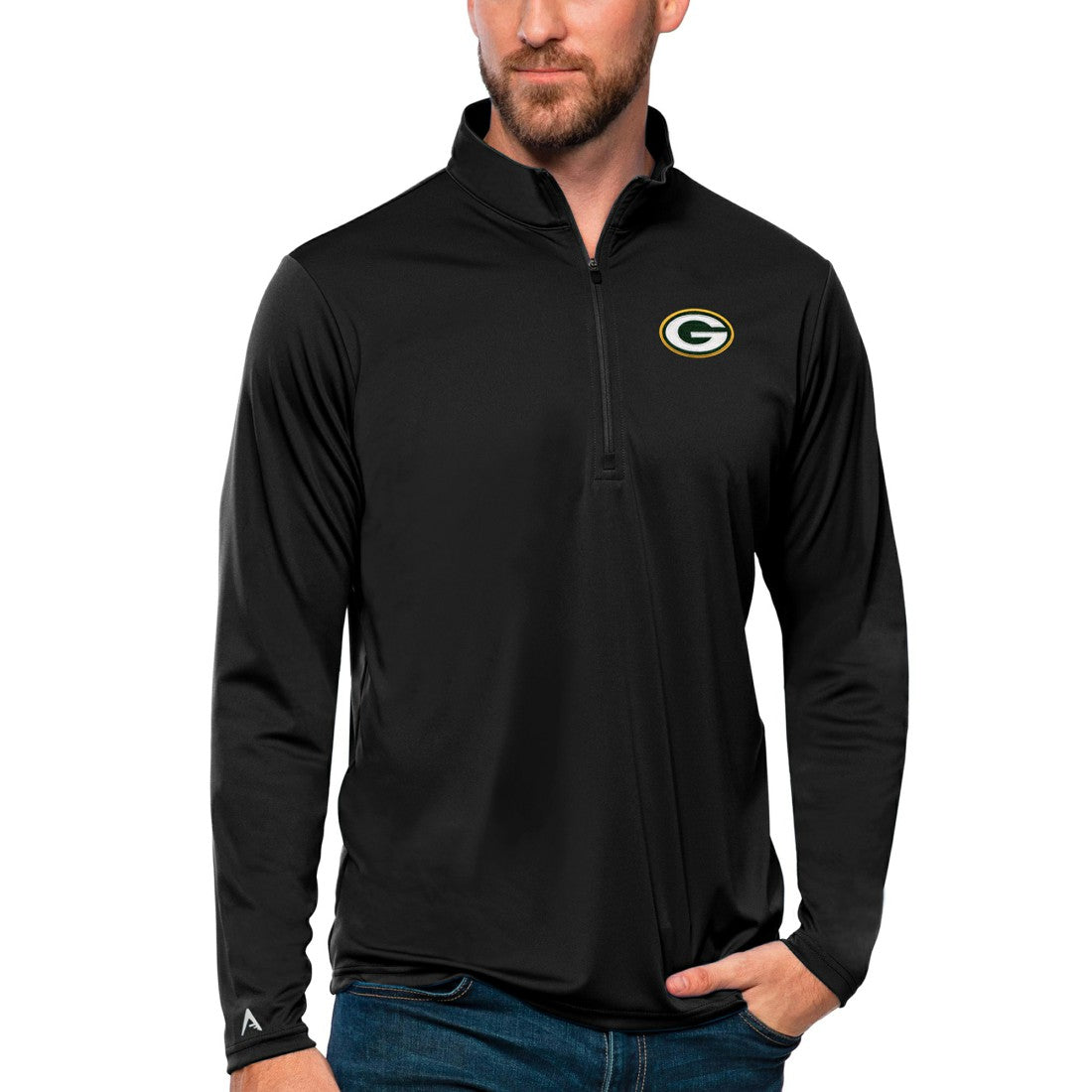 Antigua Tribute Quarter-Zip Lightweight Pullover Top - Green Bay Packers