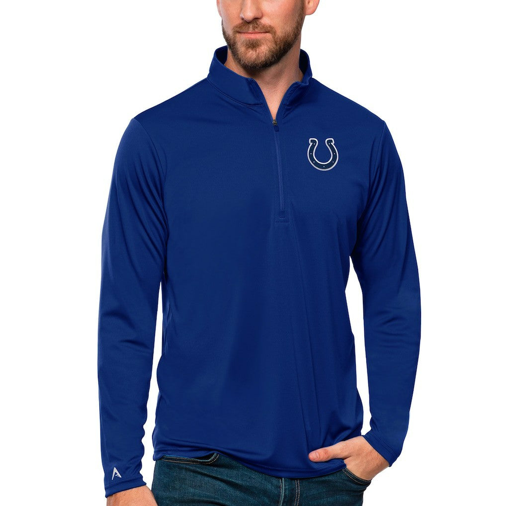 Antigua Tribute Quarter-Zip Lightweight Pullover Top - Indianapolis Colts
