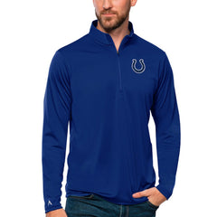 Antigua Tribute Quarter-Zip Lightweight Pullover Top - Indianapolis Colts