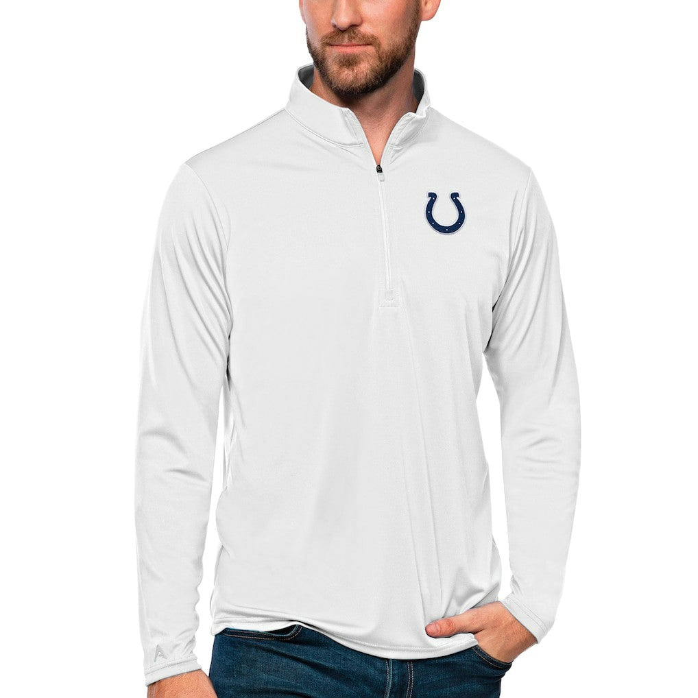 Antigua Tribute Quarter-Zip Lightweight Pullover Top - Indianapolis Colts