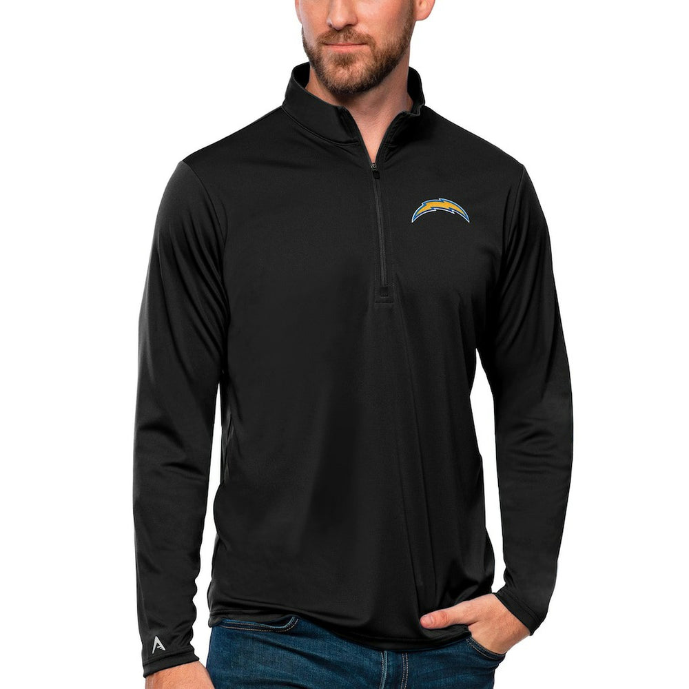 Antigua Tribute Quarter-Zip Lightweight Pullover Top - Los Angeles Chargers