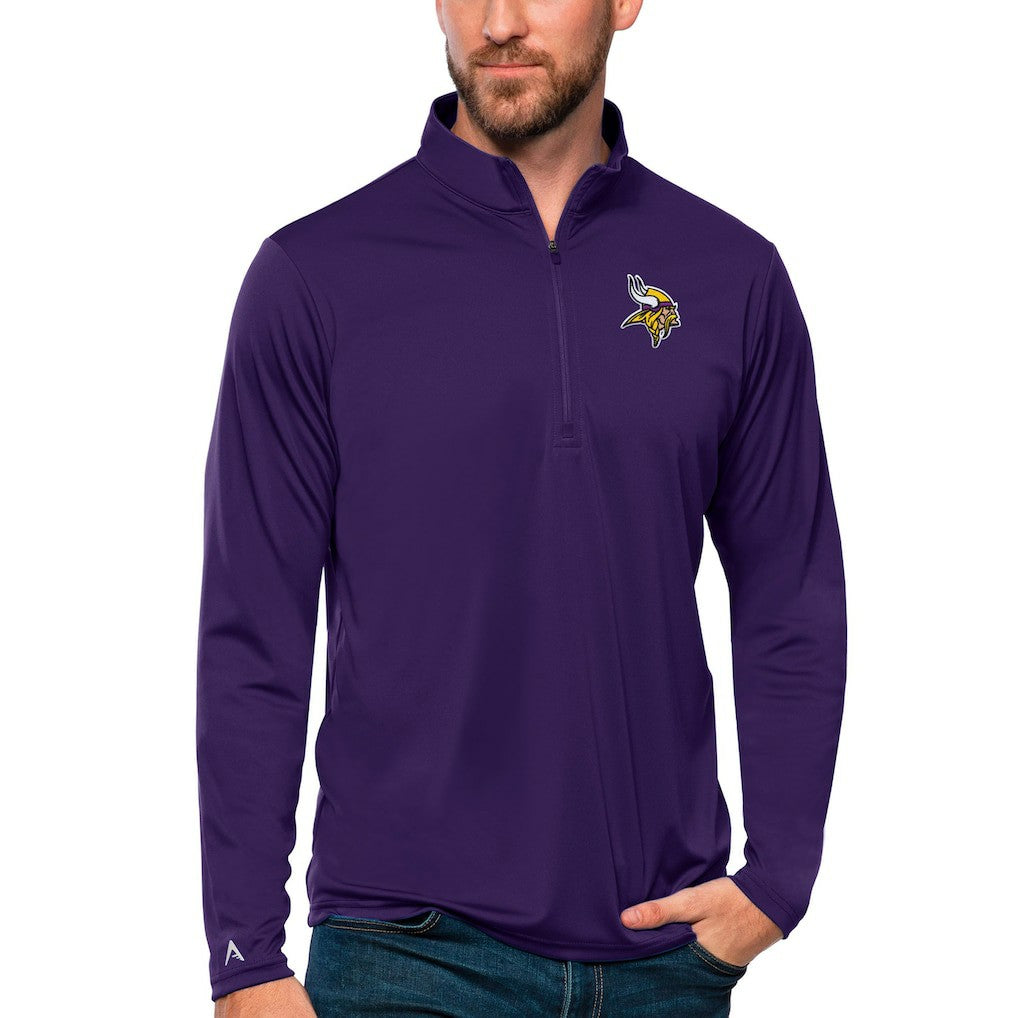 Antigua Tribute Quarter-Zip Lightweight Pullover Top - Minnesota Vikings