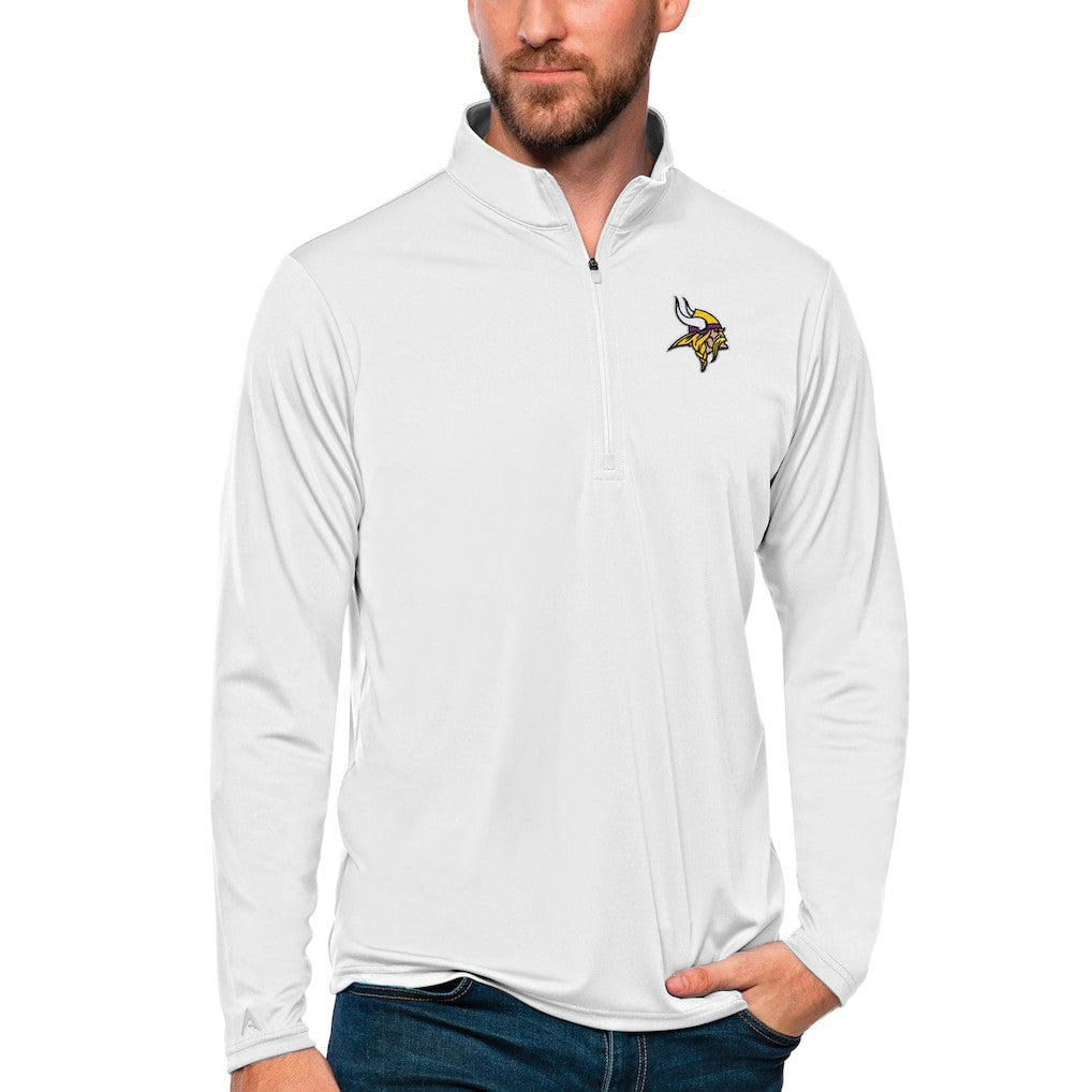 Antigua Tribute Quarter-Zip Lightweight Pullover Top - Minnesota Vikings