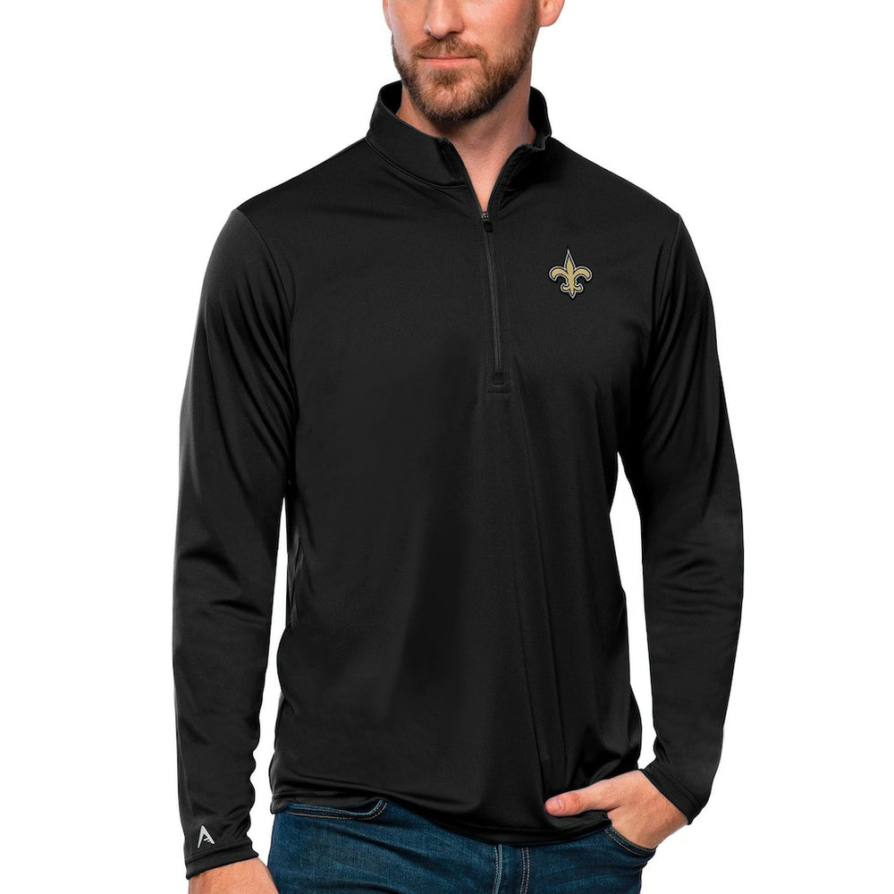 Antigua Tribute Quarter-Zip Lightweight Pullover Top - New Orleans Saints