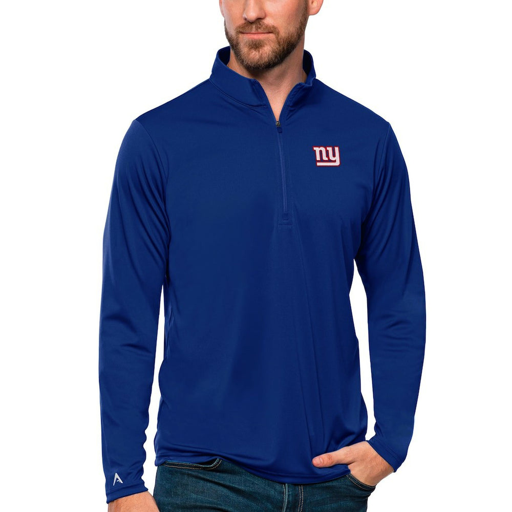 Antigua Tribute Quarter-Zip Lightweight Pullover Top - New York Giants
