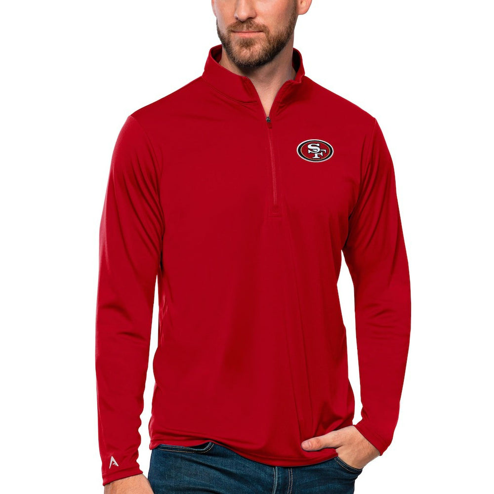 Antigua Tribute Quarter-Zip Lightweight Pullover Top - San Francisco 49ers