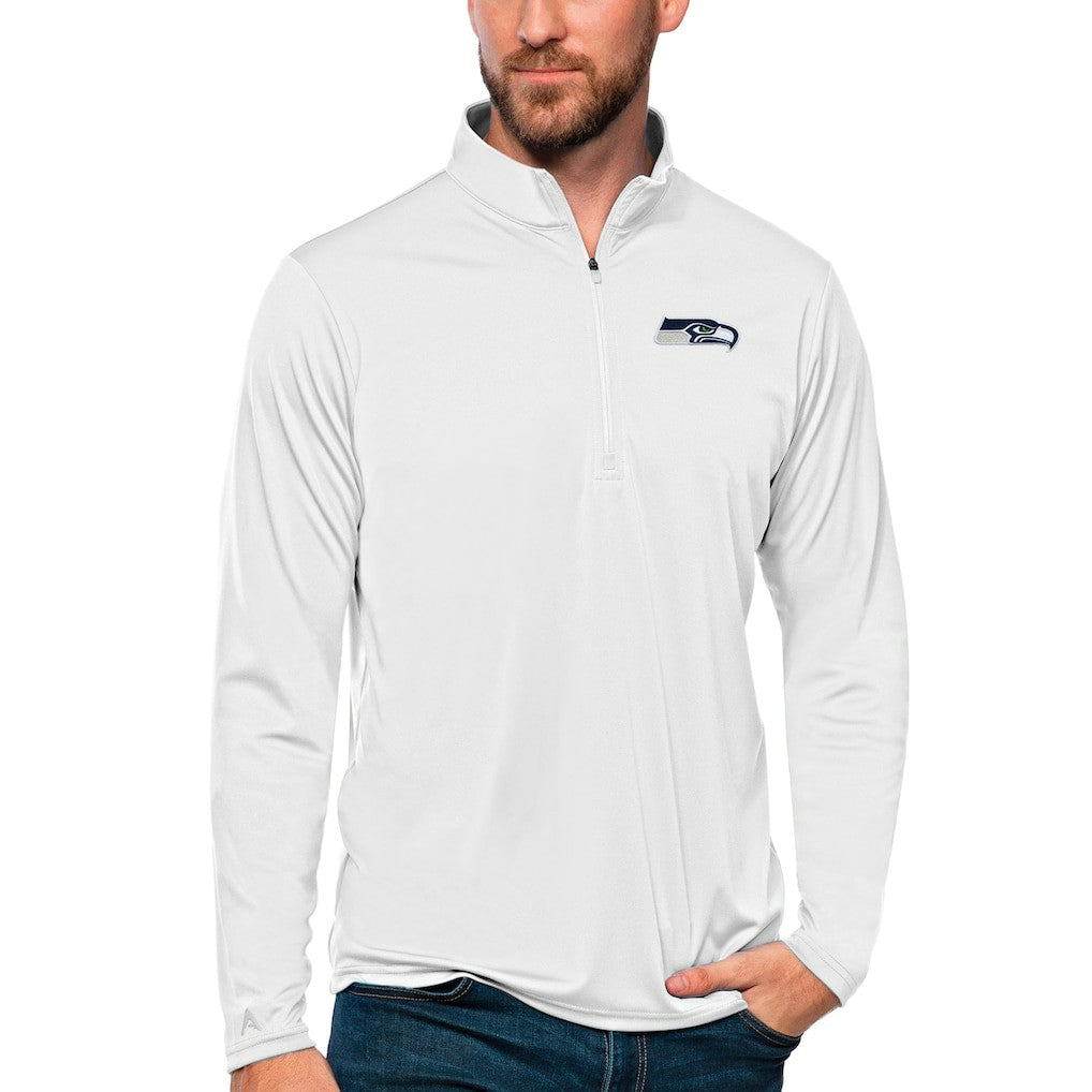 Antigua Tribute Quarter-Zip Lightweight Pullover Top - Seattle Seahawks